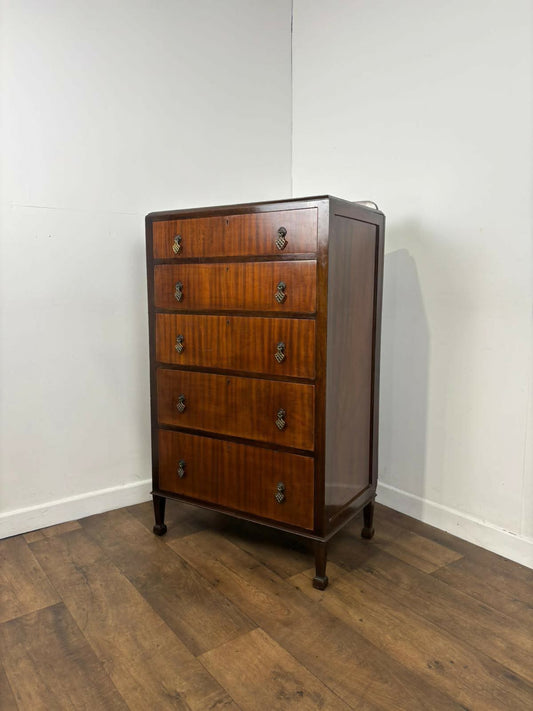 Vintage Mahogany Five Drawer Chest