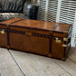 Luxury Handmade Tan Leather Coffee Table Trunk bespoke order for bridle