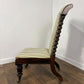 Early Victorian Walnut Upholstered Prayer Chair