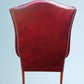 Queen Anne High Back Chesterfield Leather Armchair