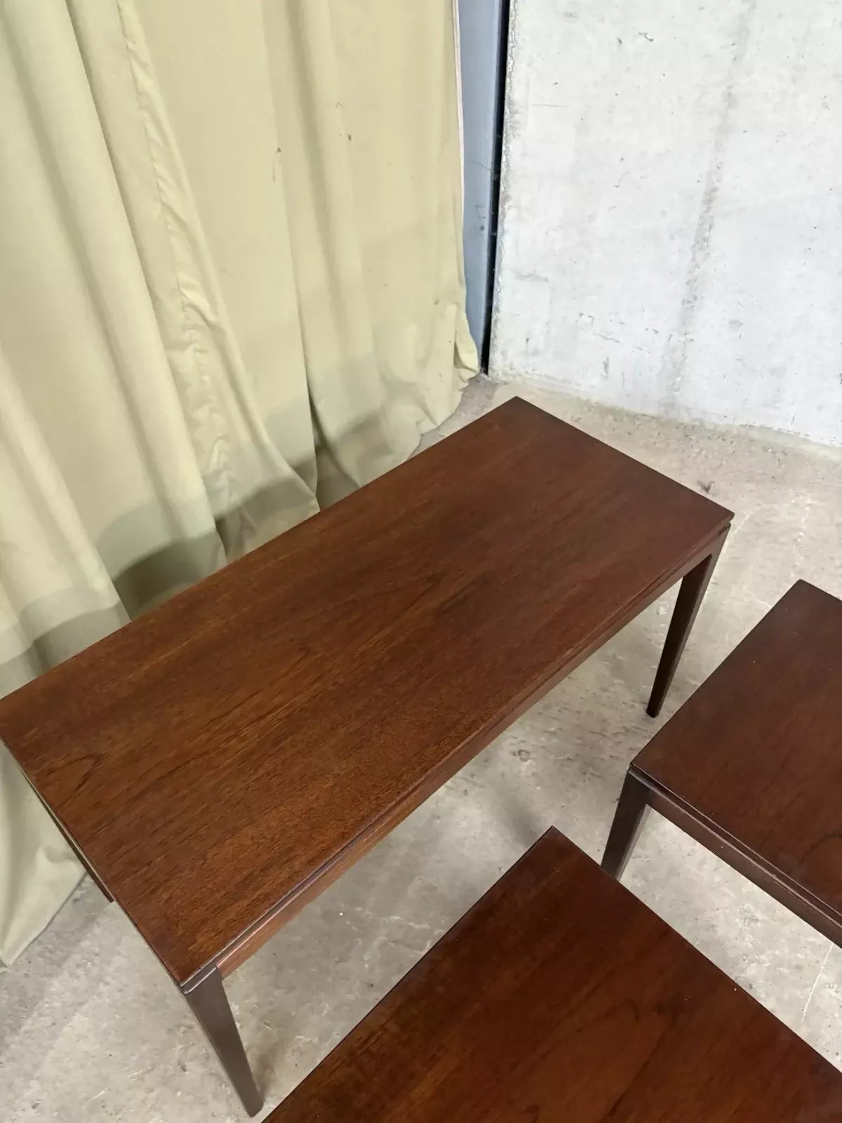 Vintage Mid Century Teak Nest Of Side Tables Scandi Danish Style Retro R1019