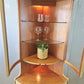 Tall, Mid Century Curved Corner Drinks Cabinet with lught - By Nathan