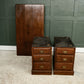 Large Antique Oak Pedestal Desk - Solid Oak