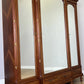 Wardrobe Antique French Style Three Door Inlaid Burr Mirrored Armoire LOT 6163