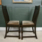 6 x Ebonised Oak Dining Chairs with Drop in Seats