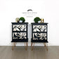 Black and Gold Leaf Bedsides drawers