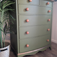 Large vintage curved chest of drawers R25021 5