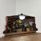 Victorian Mahogany Large Overmantel Mirror with Carved Decoration