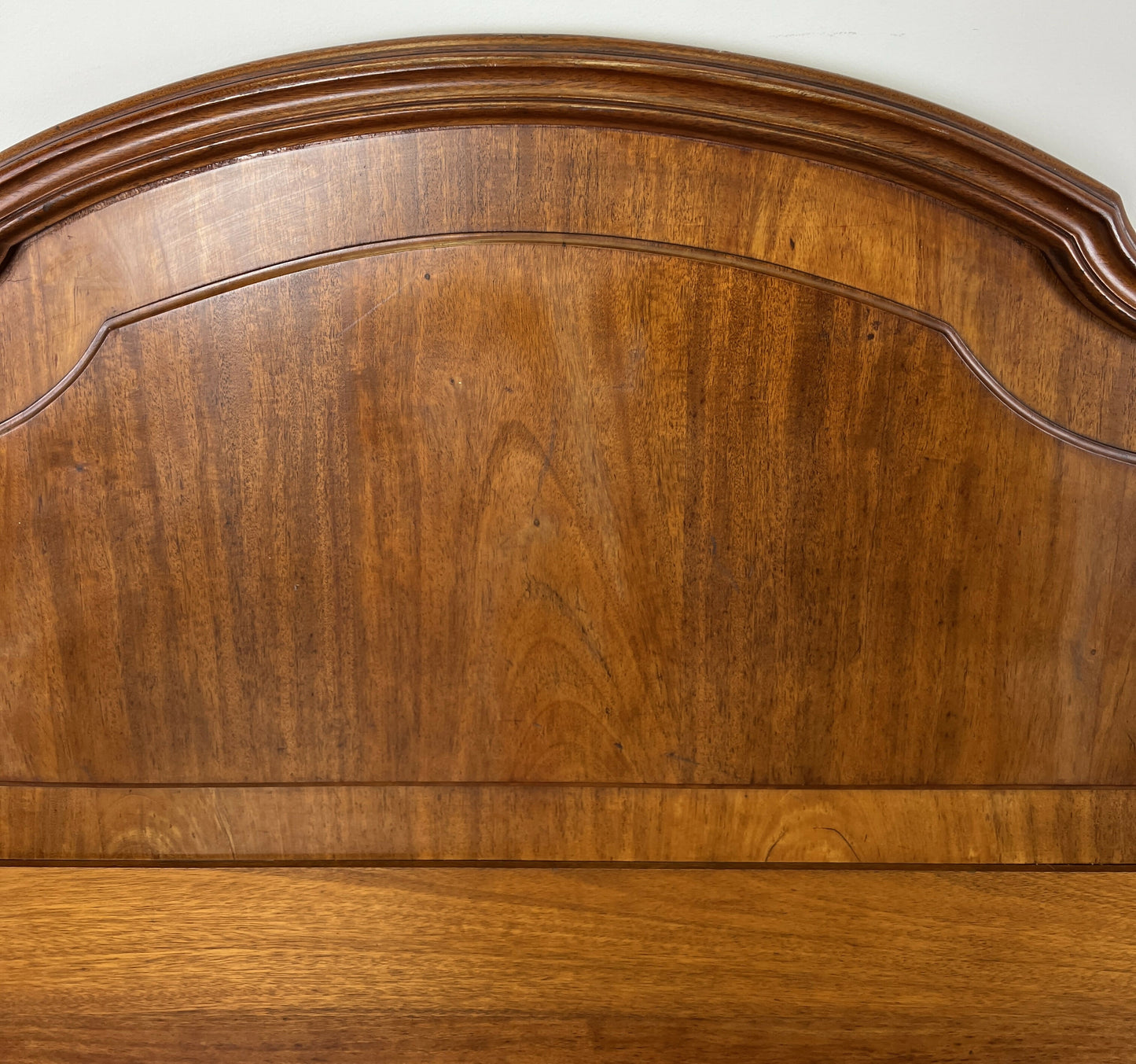 Headboard Antique French Style Walnut Double Bed Carved Headboard LOT 6452