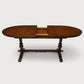Old Charm Dining Table Tudor Brown Finish Extended Seats 6/8 FREE Delivery*