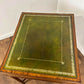 Edwardian Mahogany Side Table with Tooled Green Leather Top