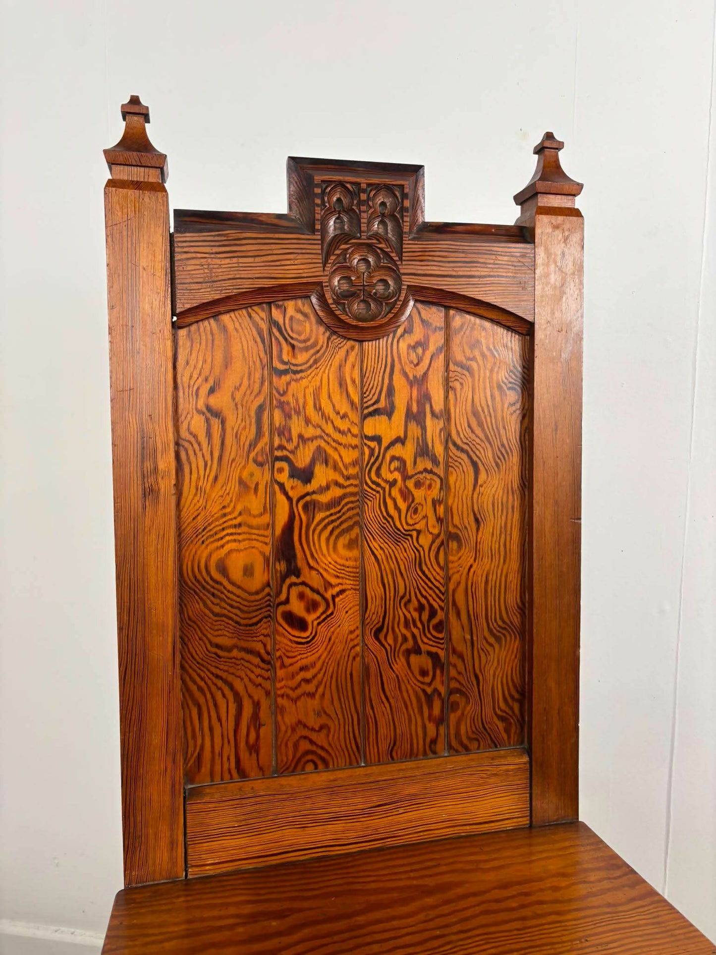 Pair Of Victorian Pitch Pine Ecclesiastical Chairs
