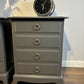 A Pair of Stag Minstrel Bedside Tables in Graphite Grey | Vintage Mid Century Nightstands