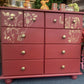 *SOLD* Red Pine merchants chest of drawers chinoiserie