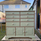 Vintage Chest of Drawers in Muted Pink & Apple Green
