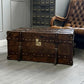 Chestnut Bridle Leather Coffee Table - Luxury Handmade English - Belted - hand Dyed