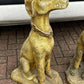 Life Size Pair Of Vintage Garden Dog Statues.
