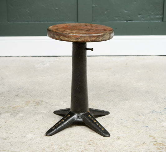 Antique Singer Sewing Machinists Stools - Cast Iron - Adjustable Height -SKU 166