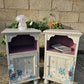 Hand Painted Pine Bedside Cabinets