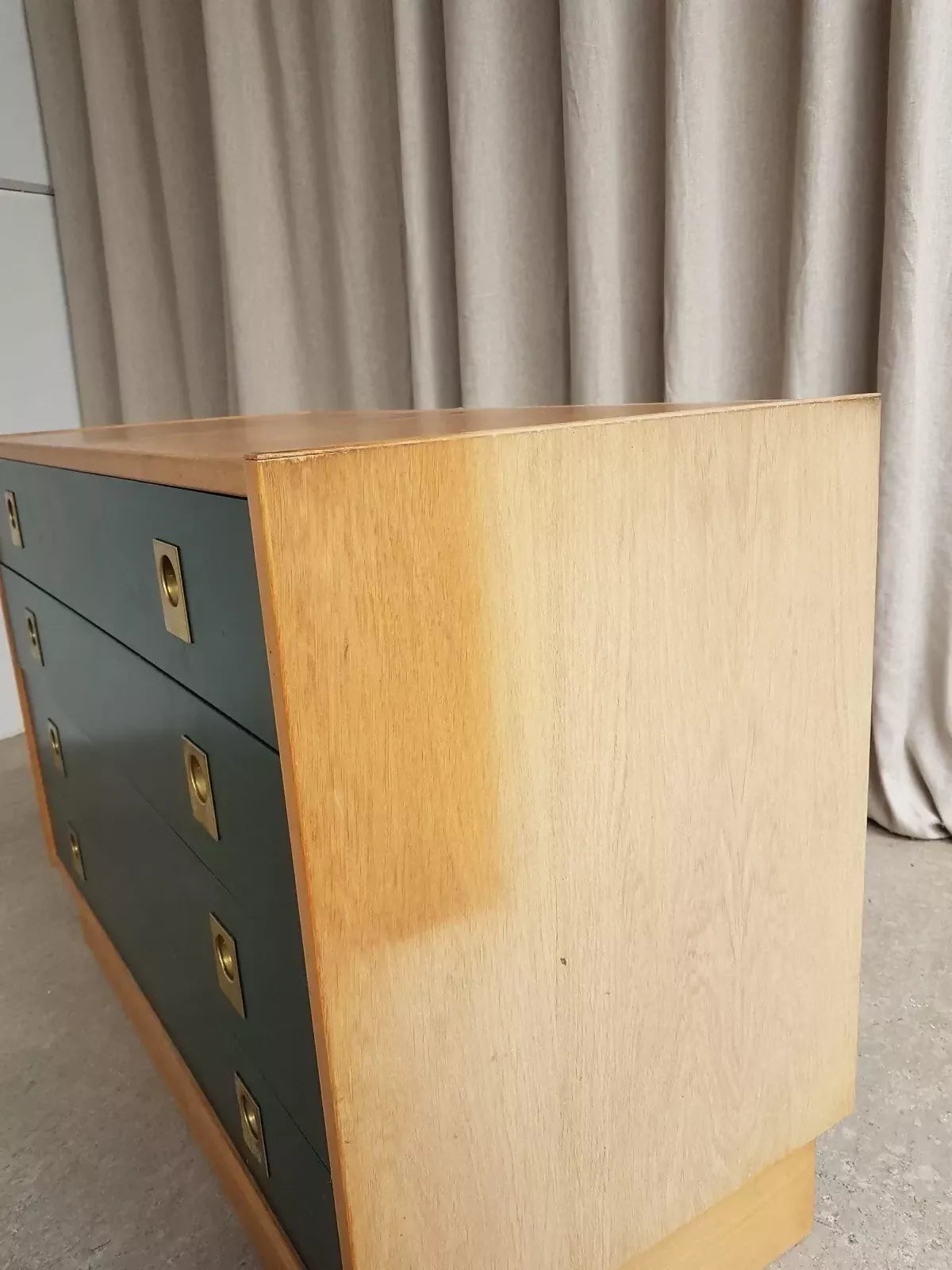 Vintage Mid Century Danish Oak Chest Of Drawers Scandinavian Style Retro R191