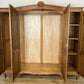 Wardrobe Vintage French Louis XVI Style Four Door Oak Carved Armoire LOT 6412