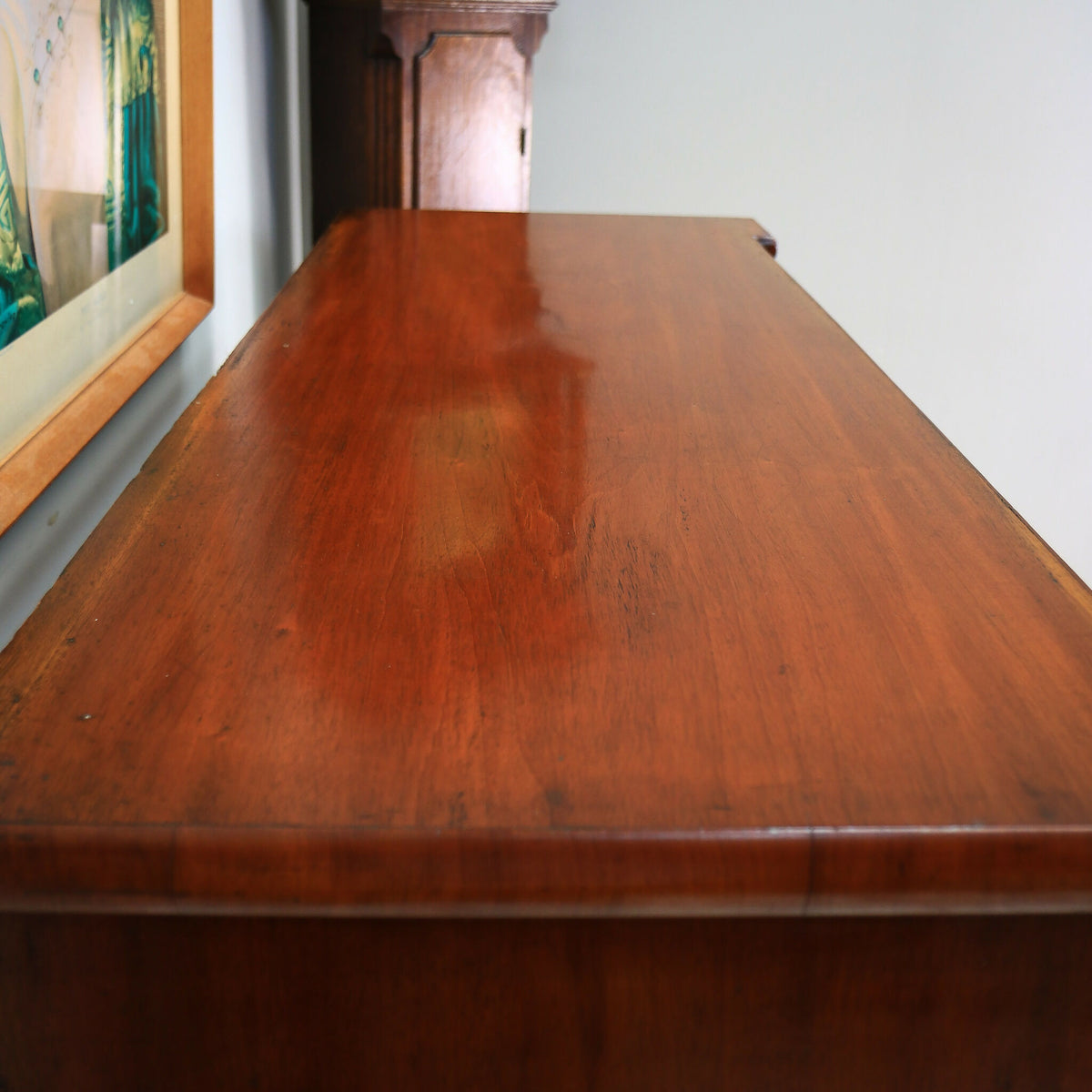 Scottish Mahogany Chest of Drawers Two Short Over Three Long Scroll Corbels