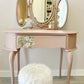 Dusky Pink vintage Dressing table with mirror