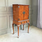 Queen Anne Figured Walnut Cocktail Cabinet / Drinks Cabinet