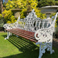 Coalbrookdale Style White Vintage Ornate Garden Bench