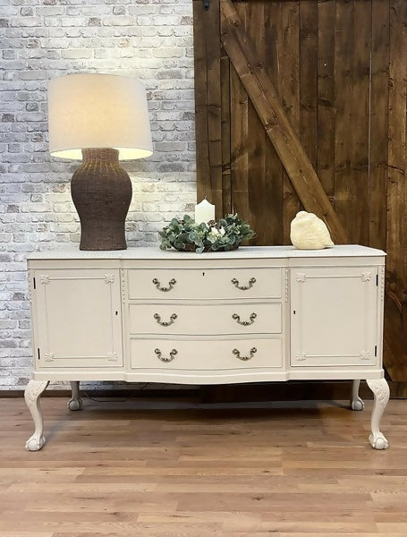 Stunning Large Mahogany Sideboard Fusion Paint Cathedral Taupe