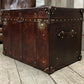 English Leather Coffee Table Storage Trunk