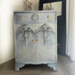 Vintage Tallboy Hand Painted Blue and White