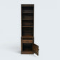 Ercol Narrow Mural Bookcase 3 Shelves Cupboard & Drawer Dark FREE UK Delivery*