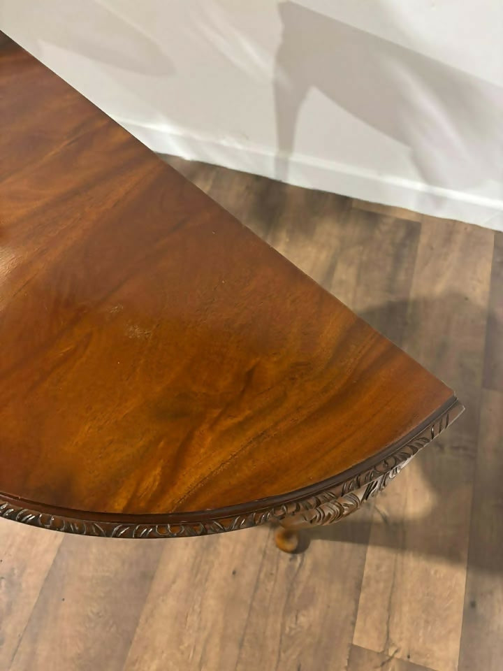 Reproduction Mahogany Demi Lune Hall Table