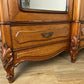 Wardrobe Antique French Mahogany Three Door Mirrored Carved Armoire LOT 6127