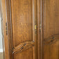 Wardrobe Vintage French Louis XVI Style Oak Four Door Carved Armoire LOT 6113