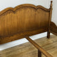 Bed Vintage French Style Oak King Size Bed Frame Carved Headboard LOT 6377