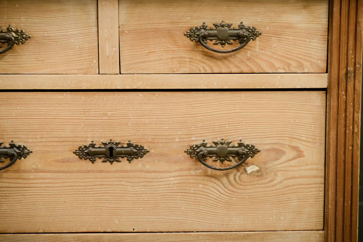 Antique Pine Chest of Drawers - 2 Over 2 - Edwardian
