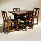 Extending Vintage Draw Leaf Table & 4 Chairs