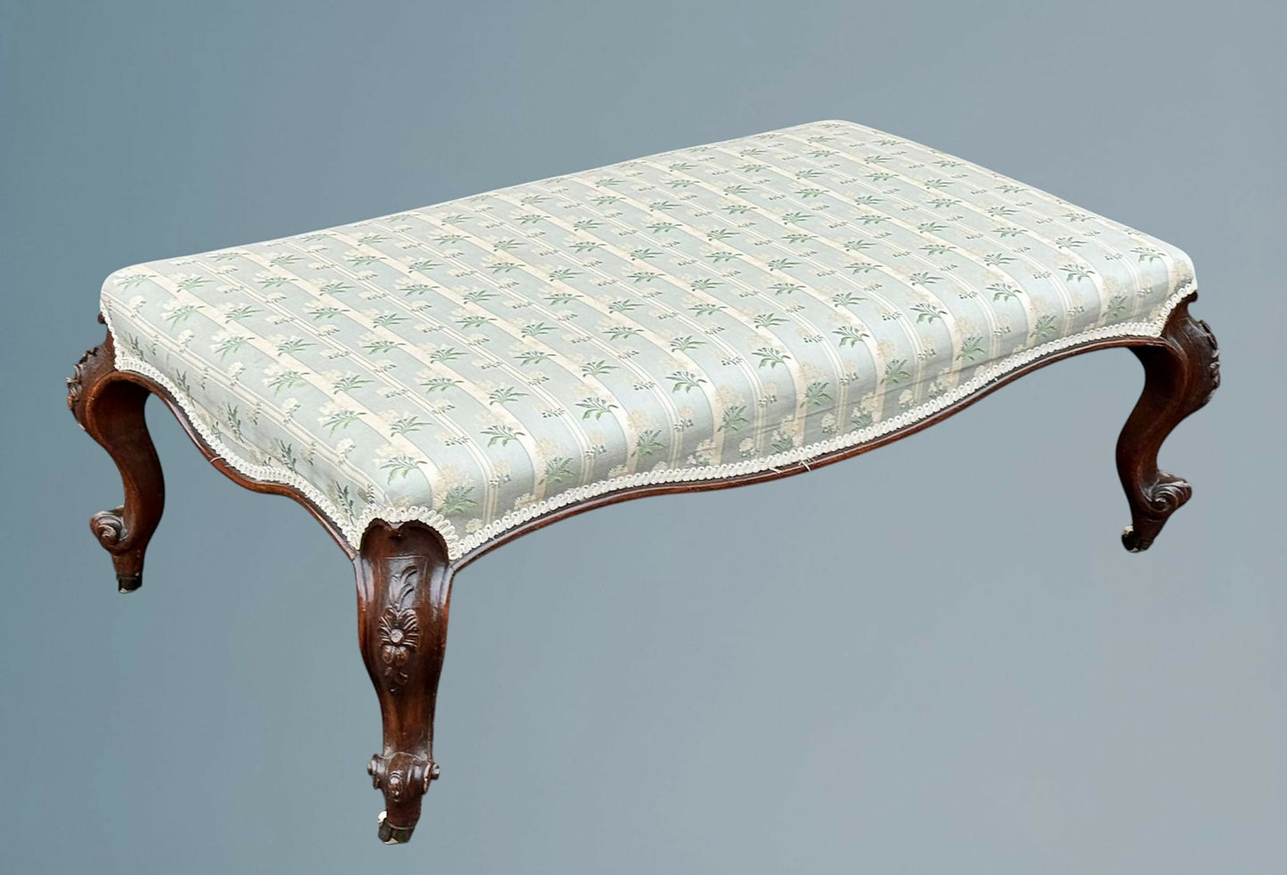 Large 19th Century Victorian Walnut Stool