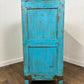 Vintage Indian Reclaimed Wooden Blue Rustic Cupboard