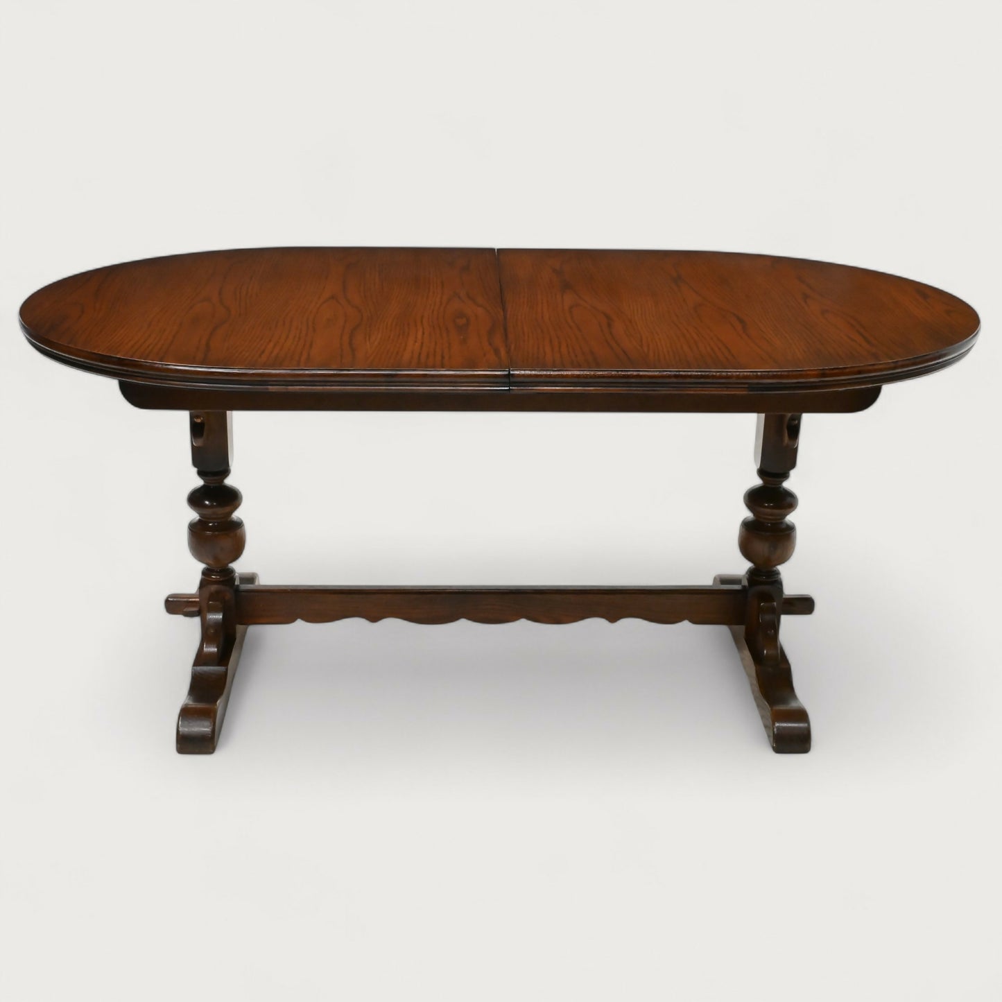 Old Charm Dining Table Tudor Brown Finish Extended Seats 6/8 FREE Delivery*