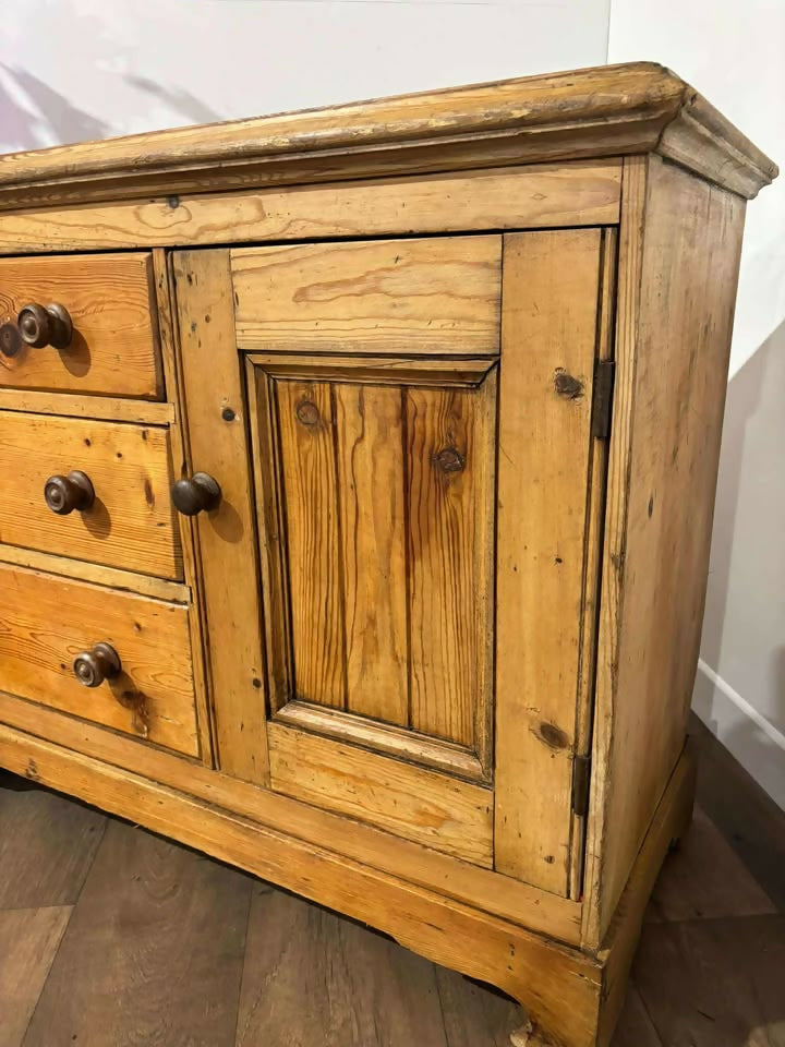 Victorian Stripped Pine Dresser Base
