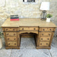 Victorian Ash Pedestal Desk - Arts & Crafts - Refinshed Top
