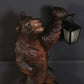 Carved Wood Black Forest Bear Lamp