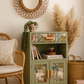 Botanical Boho Cabinet – Hand-Finished Storage with Tropical Wallpaper Panels