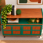 Mid-Century Modern Sideboard | Fusion Mineral Paint Park Bench | Vintage Storage Cabinet