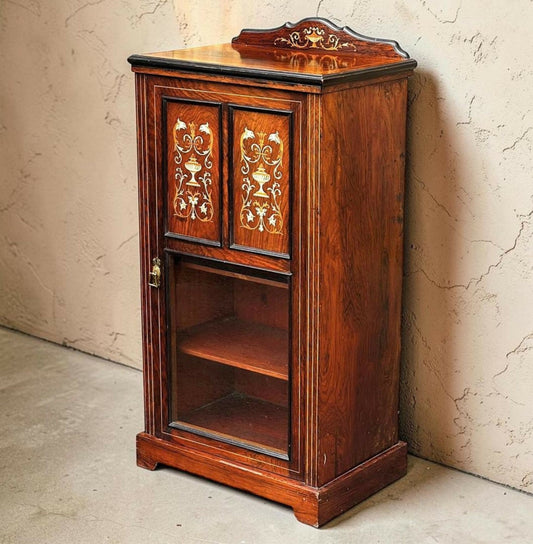 Edwardian Inlaid Rosewood Cabinet