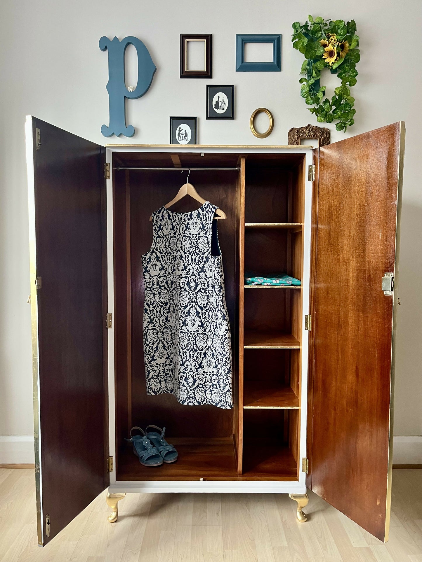 Vintage Wardrobe Armoire Restored, Upcycled