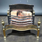George III Style Wrought Iron and Brass Fire Basket